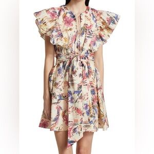 CHUFY
Miya Flutter-Sleeve Printed mini Dress